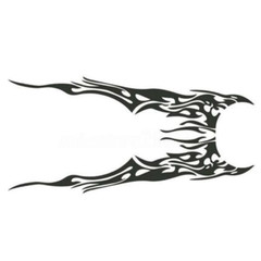 Car Body Decal Vinyl Flame Graphics Side Sticker Waterproof Racing Sport Decals