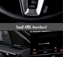 4x AMG Sticker Small Interior Decoration Metal Emblem for Mercedes Benz Class C