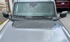 2021 2022 2023 FOR FORD BRONCO FULL SIZE Hood Vinyl Graphic Decal MATTE BLACK.
