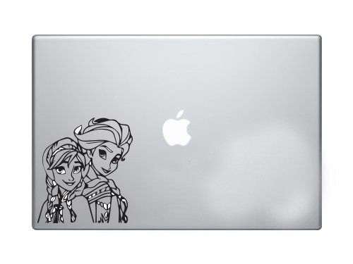 Disney Vinyl Decals for Car, SUV, Laptop, #2 Wall Elsa Anna 6 inches Black