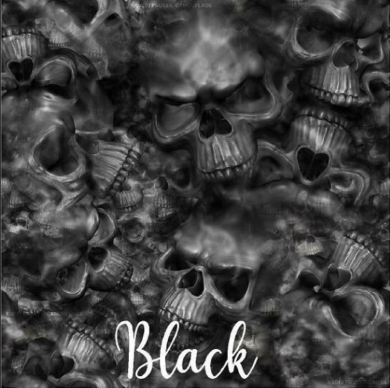 Reaper Skulls Black vinyl Wrap air release MATTE Finish 12″x12″