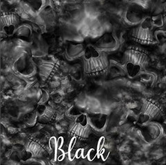 Reaper Skulls Black vinyl Wrap air release MATTE Finish 12″x12″