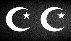Islam Muslim Crescent Logo Moon Star Decal Sticker Choose Color and Size P1045
