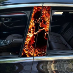 2PCS Car middle column sticker Nezha2 ONE PIECE window B pillar protective film