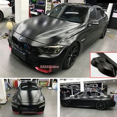 50FT Black Entire Car Wrap Satin Chrome Glitter Pearl Metal Vinyl PVC Sticker AX