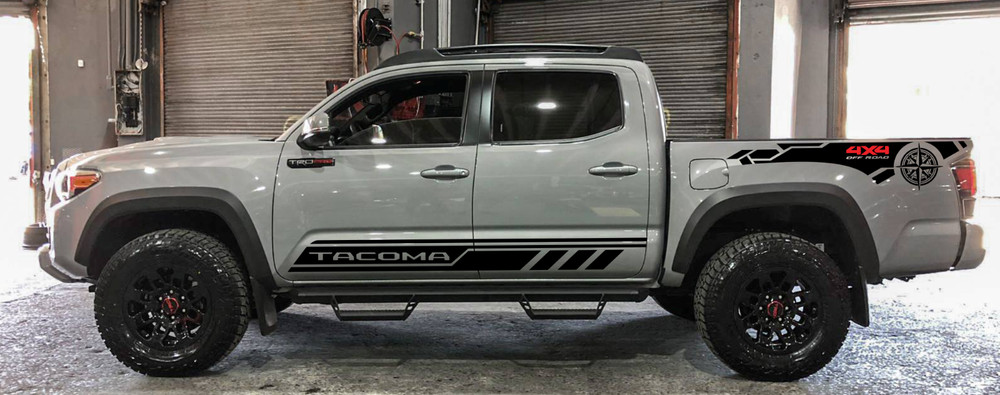 Toyota Tacoma TRD PRO & Rocker Panel 2016-2020 side Vinyl Decals stickers kit