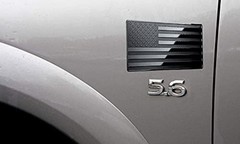 Universal Fit Black USA Flag Car Emblem – Durable 5″x3″ Stainless Steel Design