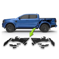 Bed-side Decal Vinyl Stripe Kit Fits- 2019-2022 2023 2024 Ford Ranger Raptor FX4