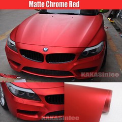 Air Free Full SUV Car Wrap Matte Chrome Satin Metal Vinyl Sticker Red 65FT BO