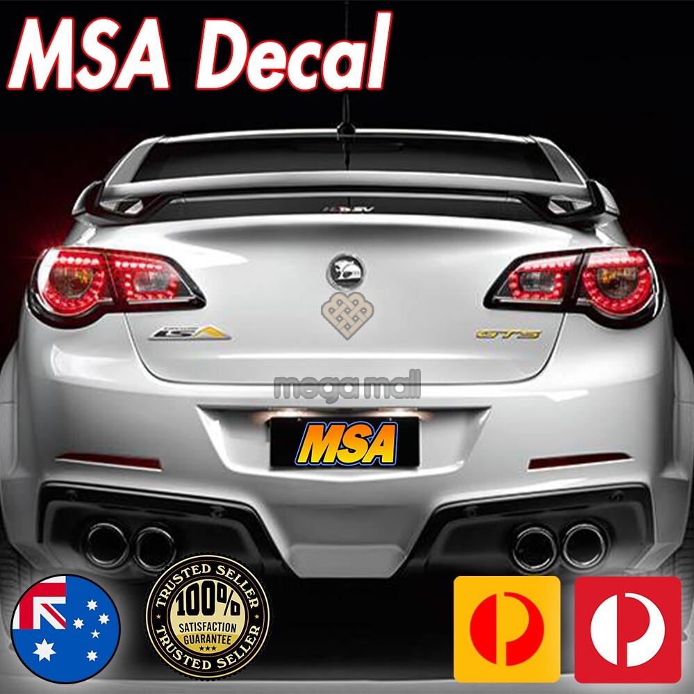 Racing Car Team Sticker MSA TWIN TURBO for your Holden Ford Ranger Audi RS etc..