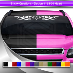168-01 HEART Decal Sticker Windshield Window Vinyl Banner Graphic Tribal Heart