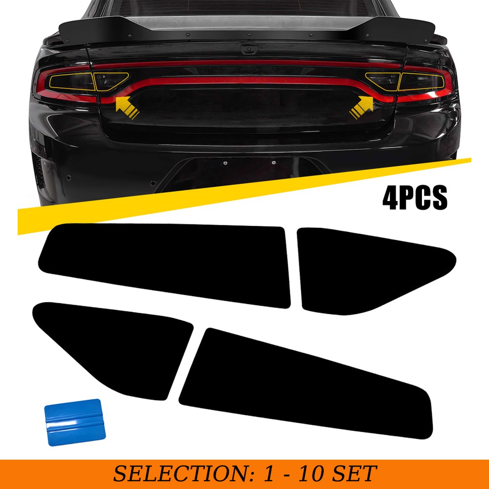 4-40 Tail Light Tint Film for Dodge Charger 2015-22 Vinyl Smoked VLT-20% Overlay