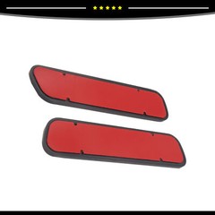 Universal Piece of 2 Plastic and Metal Red Car Vehicle Reflective Sticker