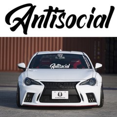 Antisocial Sticker Windshield Decal Banner 7″ to 20″ Any Color | Anti Social JDM