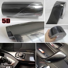 Tape Decal 2D 3D 4D 5D Texture Carbon Fiber Vinyl Wrap Car Sticker Strips Black