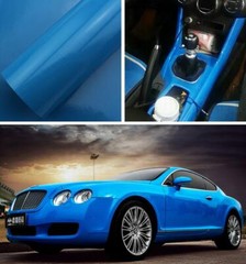 Whole Car Wrap 50FT x 5FT Ultra Glossy Blue Vinyl Roll High Gloss Film Graphics