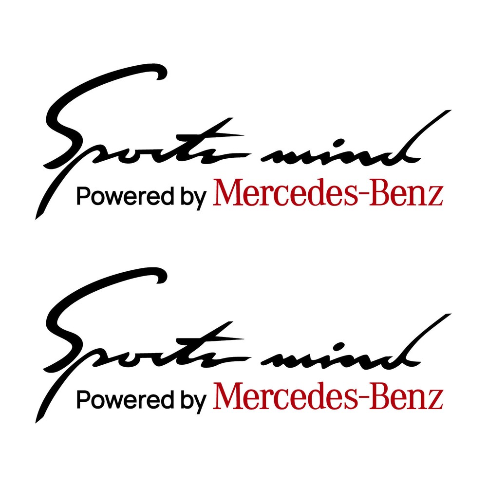 2x SPORTS MIND Decal Vinyl Stickers (10″ x 3.75″) For Mercedes-Benz Sport Cars