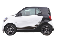 Graphic Racing Stripe Car Sticker Kit For Smart Fortwo Side Decal Hood Roof Rear