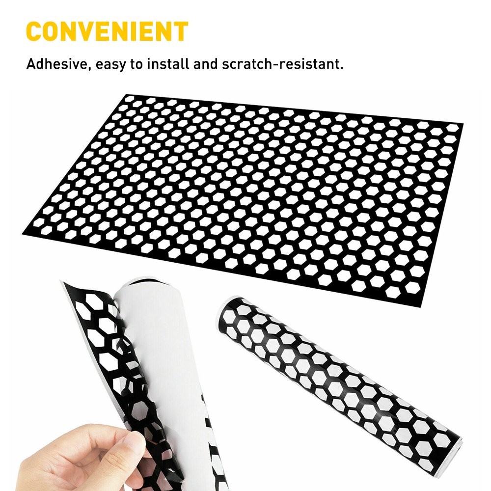 Car Black Rear Light Tail Honeycomb Cover Sticker Decal Taillamp Accessories DIY