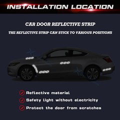 Set(6X) White 3D PVC Racing Strong Reflective Durable Sticker Decor For Car Body