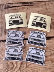 GK4Engineering Sticker Pack – Cat Driving Audi VW B5 S4 Mk5 Mk6 R32 C7 A6 6x