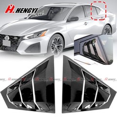 For Nissan Altima 2023+ Side Rear Window Louver Shutter Cover Trim Gloss Black