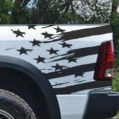Distressed American Flag Tailgate Side Rear Pickup Truck Graphic Decal Vinyl Bed
