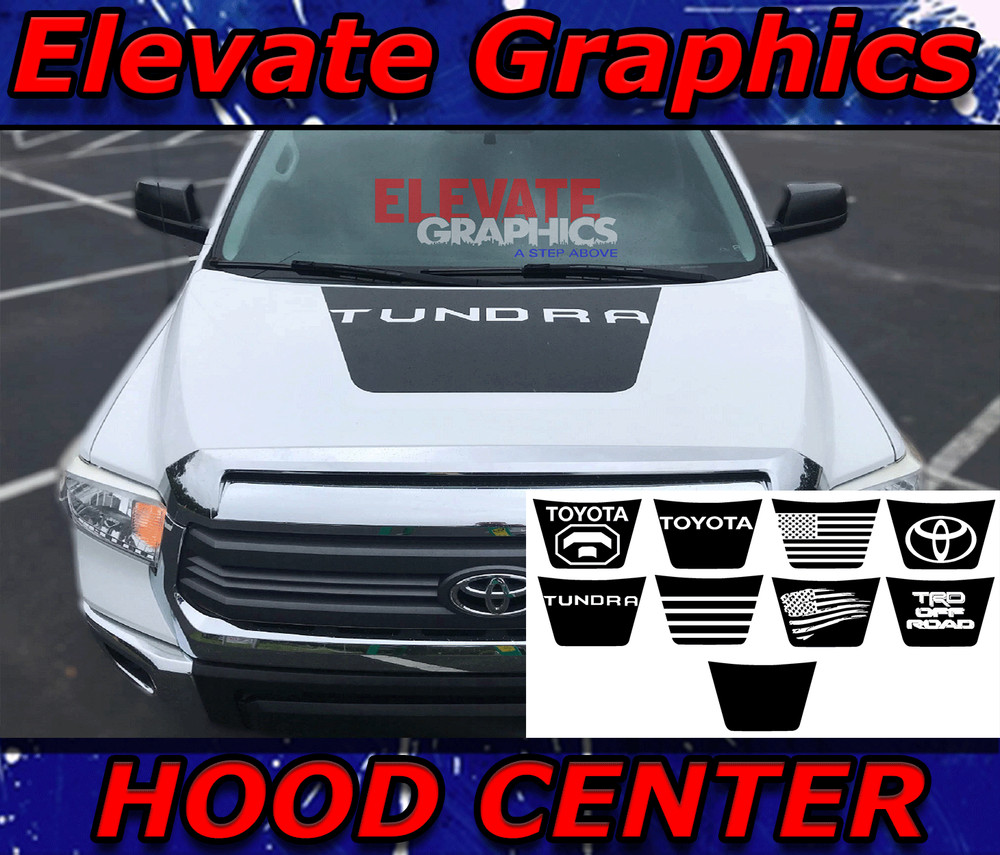 2014-2021 Toyota Tundra Center Hood Graphic Stripes 9 Options 3M Vinyl Decals