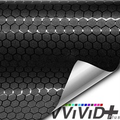 Vvivid+ Honeycomb Matte Black Medium Pattern Car Wrap Vinyl (1Ft X 5Ft)