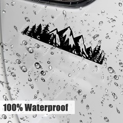 Vinyl Tailgate Emblem Decals Snow Mountain Tree Car Exterior Trunk Badge Sticker
