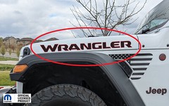 Fits 2019-2024 Jeep Wrangler Hood Letters Graphics Side Vinyl Decals