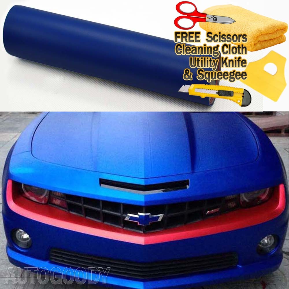 24″ x 60″ Matte Royal Blue Vinyl Film Wrap Sticker Decal Bubble Free Air Release