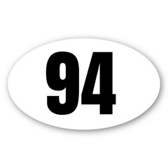 Custom Oval Racing Number Sticker /Magnet For Aurocross Track Day Car Door x2