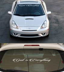 God is Everything Windshield Decal Sticker Jesus Front/Back Car Truck SUV #D