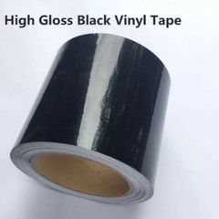 High Gloss Black Vinyl Tape Car Wrap Film Sticker Self-adhesive Graphics Decals