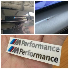 2PCS M Performance Metal Badge Sticker Car Interior Emblem Decal For BMW