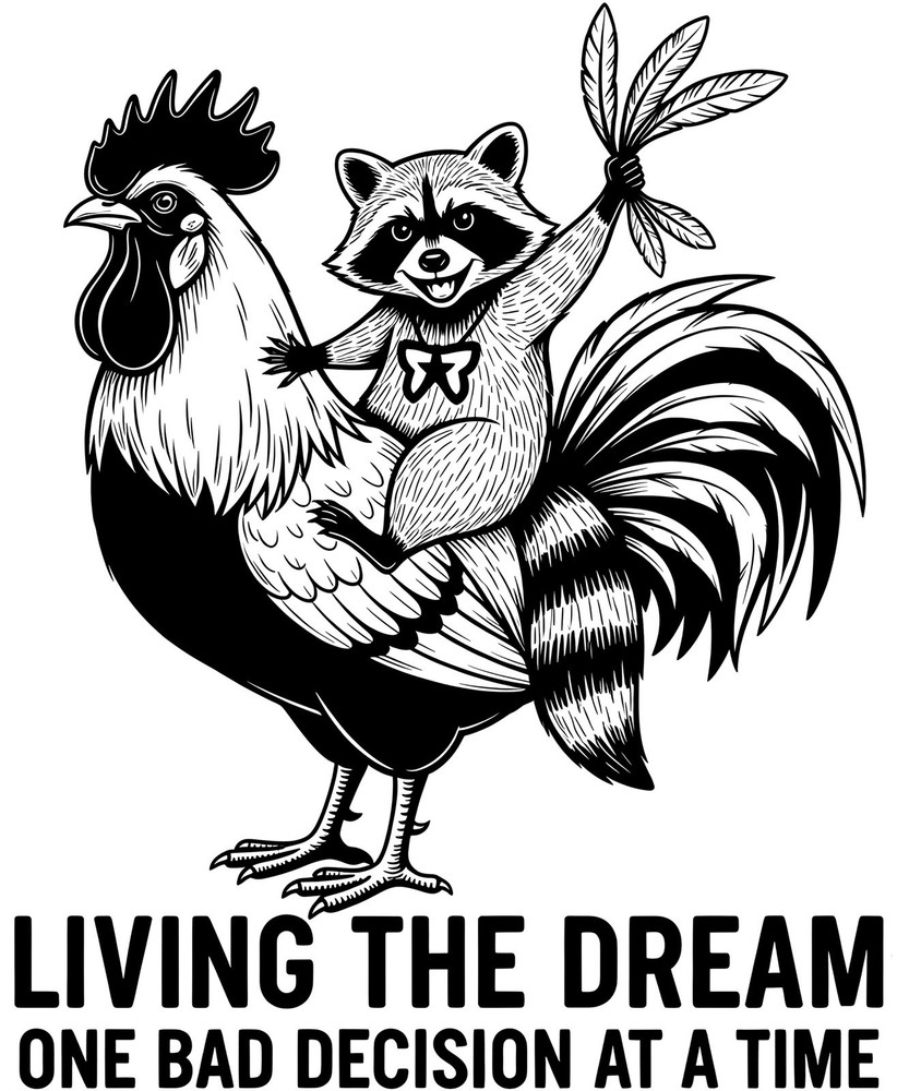 Funny Sarcastic Animal Quote Sticker (3 Inch) Western Living The Dream One Day !