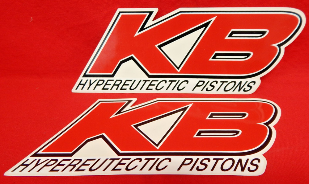 Decal Sticker 8″ Wide KB Hypereutectic Keith Black Pistons PAIR (Lot of 2)