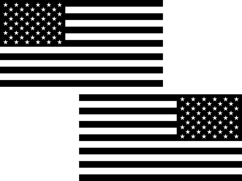 American Flag Left and Right Facing Vinyl Decal Multiple Colors and Sizes
