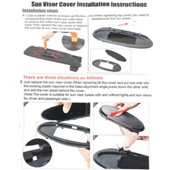 Sun Visor Vanity Mirror Cover For Porsche 911 996/997 Boxster Cayman 986/987 AD