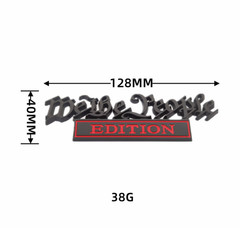 2Pcs 3D Zinc Alloy نحن الشعب EDITION Metal Letter Badge Car Emblem Bumper Decal