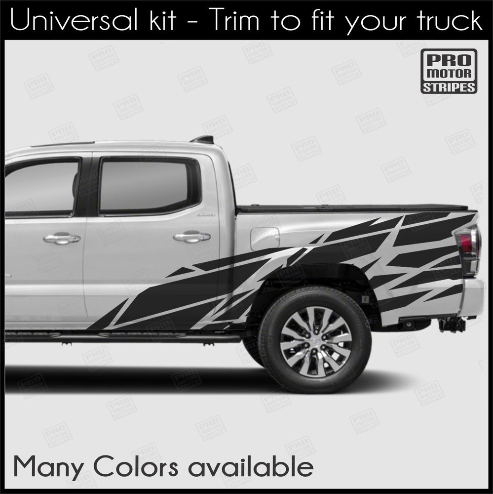 Geometric Side Decals Stripes For Chevrolet Silverado Colorado S10 WT LT EV Etc