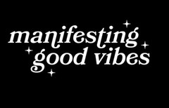 Die Cut Vinyl Decal Manifesting Good Vibes Bumper Sticker Love Car BFF Inspire