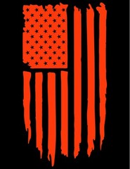 (2) Large Distressed Flag 11′ x 20″ Matt/Gloss Black, Gloss Red, Gloss White