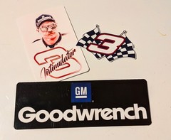 Lot Of 3 Earnhardt # 3 Tribute Goodwrench Intimidator decals. NASCAR stickers.