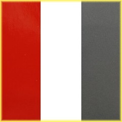 Universal 4/16″ 2-Color Pinstripe (Duo-Tone) 02045236-Charcoal Metallic/Red