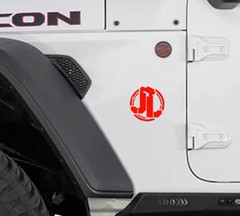 JL premium quality automotive grade 2 decals set for jeep