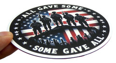 ALUMINUM All Gave Some Decal Sticker – Patriotic, Army, Military, Veteran 3.5″