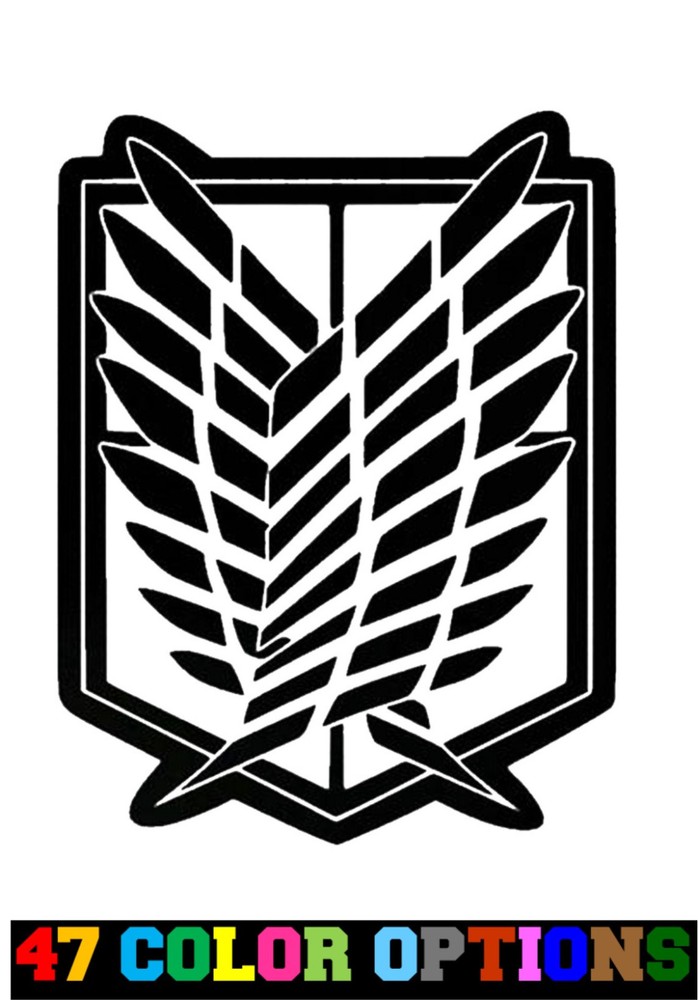 Decal Vinyl Truck Car Sticker – Anime Attack On Titan SNK Recon Corps Logo