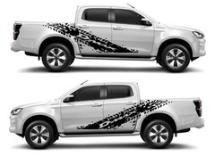 Fits Isuzu Dmax Side Door Decals Any Year Tyre Track Graphics D-MAX